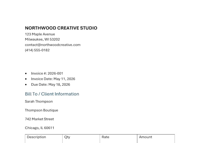 create professional invoices or resumes